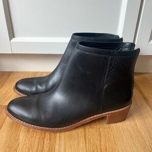 Loeffler Randall Black Leather Ankle Boots